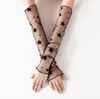 Knee Pads Sexy Lace Arm Sleeves Sun Protection Ice Summer Women Driving Gloves Outdoor Breathable Elastic Fingerless Long Sleeve