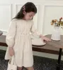 Vestidos de menina roupas infantis de alta qualidade estilo pastoral francês vestido bordado sólido meninas