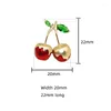 Broşlar Suyu Japon Taze ve Sevimli Meyve Kiraz Kadın Kişilik Pimleri Yakalar Tokalar Takım Aksesuarları
