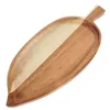Тарелки Деревянная тарелка Поднос для сервировки суши Держатель в форме листа Кухня