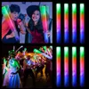 1520 stks LED Glow Sticks Bulk Kleurrijke RGB Foam Stick Cheer Tube Donker Licht voor Kerst Verjaardag Bruiloft Feestartikelen 240126