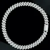Bracelet boucles d'oreilles collier Pass testeur de diamant Moissanite Hip Hop ensemble de bijoux en argent conception spéciale bracelets et collier de chaîne à maillons cubains pour homme