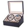 Watch Winders Mechanical Black PU Leather Automatic Storage Box Collection Display Jewelry US Plug Winder Box12777