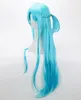 Fournitures de fête Sword Art Online SAO Yuuki Asuna Yuki Bleu Droit Long Cosplay Résistant À La Chaleur Synthétique Cheveux Halloween Carnaval Perruque Gratuite