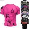 Homens camisetas Cody Lundin Manga Curta Rosa Mens Jiu Jitsu BJJ No Gi Rash Guard Sublimação Homens Correndo Treinamento T-shirts Strech Fitness Tees Q240201