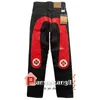 2024 Pantalons pour hommes jeans broderie en forme de M tube droit pantalon large jambe long bord rue décontracté EV jeans vêtements de rue hip-hop pour hommes taille 28-40