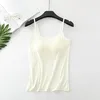 Camisoles Tanks Shirt Integrierte Brust Modal Ring Stahl Fünf-Finger-Pad Bottoming Große Camisole 2024 Keine weibliche schlanke mehrfarbige Größe