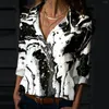 Damesblouses Lente Zomer Lange mouw V-hals Hoge kwaliteit Elegante tops Dames Chic Casual Damesoverhemden Blusas Mode Vakantiewerk