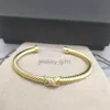 Twisted Braclet Bracelet Wire Round Head Dy Bracelets Designer Cable X Gold Sier Women Fashion Versatile Platinum Plated Hemp Trend Hot Selling Jewelry