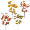 Decorative Flowers Artificial Canadian Maple Leaf Branch Autumn Rustic Wedding Decoration Accessories Fake Flower Plants Centerpieces For