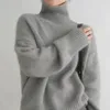 Pulls pour femmes Automne Hiver Cachemire Pull Vêtements Pure Laine Haute Revers Pull Casual Lâche Épais Top En Tricot Mode Corée