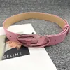 Cintura firmata Disels American Silver Button D Lettera Versatile abito decorativo da uomo Jeans Donna Autunno e inverno Nuovo stile Rosa