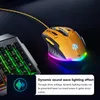 INPHIC W6 Kabelgebundene Maus mit 6 Tasten, leises Klicken, ergonomisches 1,5 m langes USB-Kabel, Computermaus, Gamer-Mäuse, optische Maus mit leisem Klicken für PC, Gaming-Maus