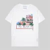American fashion brand adopts fun print vintage high quality double cotton designer casual short sleeve T-shirts for men and women S-3XL 28 colors