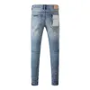 Lila Jeans, Designer-Jeans für Herren, gerade Skinny-Hosen, Baggy-Denim, europäische Jeans, Herren-Hosen, Biker-Stickerei, zerrissen, für den Trend 29–40 J9052