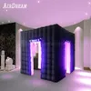 4x4x2.5mH (13.2x13.2x8.2ft) vente en gros de haute qualité Portable 360 Selfie LED éclairage gonflable événement décors Photo Booth Photobooth tente