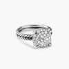 Pearl Dy Ring Diseñador de joyas de lujo Anillos de joyas de joyería Botón de anillo de concha Fashion Fashion Four Claw Nuevo estilo accesorios de alta calidad para regalos Diamante completo