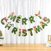 Decorazione per feste Buon Natale Lettera Banner Tirare bandiera Natale Navidad Fiore Ghirlanda di carta Natal Noel Regalo 2024 anni