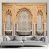 Tapisseries Tapisserie architecturale marocaine rétro motif géométrique islamique tenture murale bohème salon chambre décor à la maison murale