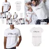 Aile Eşleşen Kıyafetler Giysileri Ctrladdc ve Ctrladdv Baba oğlu Tişört Bak Baba T-Shirt Bebek Bodysuit Desuut Teslimat Çocukları Annelik Dhyzk