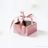 Small Acrylic Flower Transparent Gift Box Bouquet Wrapped Rose Fresh Packing 240124