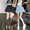 Skirts Sexy Sweet For Women 2024 Faldas Mujer De Moda High Waist A-line Summer Jupe Japanese Saia Ruffles White Mini Skirt