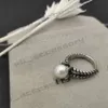 DY Pierścień Designer Hot Sprzedaż Pierścienie Zespół Kobiety Luksusowe pokręcone dwa kolorowe perły Vintage Pierścień 925 Srebrny Dy Diamond Wedding Fashion Biżuter Prezent 121