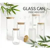 Tumblers USA CA Warehouse 16oz sublimering öl soda glas burk formad frostad klar med bambu lock och st droppleverans hem trädgård k dhq8a