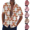 Camisas casuais masculinas Mens Sexy Funny-3D-Printing Impresso Camisa Dia dos Namorados Baggy Manga Curta Coquettish Camisas Blusas Luxo Verão