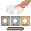 Night Lights Light USB Rechargeable Lamp For Kitchen Cabinet Wardrobe Staircase Wireless LED Closet Button Switch