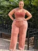 Wmstar grande taille pantalons ensembles femmes en été vêtements deux pièces tenues pantalons de survêtement correspondant survêtement vente en gros goutte 240127