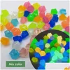 Christmas Decorations Outdoor Luminous Stones Glow In Dark Garden Pebbles Fish Tank Decoration Pebble Rocks Aquarium Mix Color 100/200 Dh6Ra