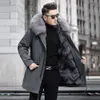 Fur Coat Mens Pie Overcomes Designer Inner Lining Detachable Medium Length Integrated Winter AI99