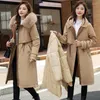 Casacos de trincheira femininos moda casual 2024 feminino inverno parkas para mulheres longo grosso parka forro remover jaqueta roupas femininas