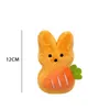 Akcesoria z kreskówek Rabbit P Peeps Śliczne króliczkowe marchewki plucz zwierząt Klapeta Kawaii Easters Toys Room Sofa Dekoracja pulpitu Oteov