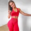 Completi Yoga Set da palestra senza cuciture Abbigliamento sportivo da donna Leggings da esercizio in 2 pezzi Reggiseni sportivi imbottiti Abbigliamento fitness da donna Set da yoga Tute sportive 19 anni