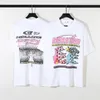 Hellstar Men's T-shirts 24 Designer American Trendy Mens and Womens Overdimensionerade löst montering med tryckta bokstäver och korta ärm T-shirts för tonåringar tee
