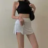 Skirts Xingqing Mini y2k Tennis Skirt Women Summer High Waist Wrap Skirt Miniskirt with Lining Shorts 2000s Aesthetic Skirts Streetwear YQ240201