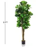 Decorative Flowers 6ft Artificial Natural Fig Tree Bush Indoor/Outdoor Planter HW61302