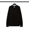 Designer epaulette compass microlens pull-over round neck knit sweater men's new