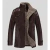 Mens European Size Leather Jacket with Added Fat and Medium Length Youth Fur Integrated m Designer 8xl 9LJU