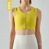 Lu Lu lemon Vest Yoga Bra Woman Tops High-strength Front Zipper gathering bra two-piece all-in-one sports underwear running fitness clothes Lemonnn