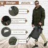 ALPHA CAMP Veste doudoune imperméable pour homme - Manteau d'hiver coupe-vent à manches longues - Veste chaude à capuche - Veste d'hiver rembourrée