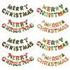 Decorazione per feste Buon Natale Lettera Banner Tirare bandiera Natale Navidad Fiore Ghirlanda di carta Natal Noel Regalo 2024 anni