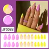 Faux ongles double couleur rose jaune faux épaisseur modérée confortable à porter pour les ongles professionnels