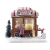 Decorative Figurines LED Lighted Houses Multicolored Christmas Vacation Village With Music Popcorn House