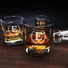 Bicchieri da whisky personalizzati Bicchieri da whisky personalizzati Monogramma in vetro Vetreria personalizzata Proposta di regalo per testimoni dello sposo Regalo del padre 240118