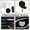 Creative Rhinestone Car Air Outlet Clip Heart-shaped Conditioning Perfume Clips Auto Interior Accessories