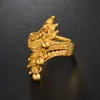Кольцо изменяемого размера для женщин и девочек, ювелирные изделия из Дубая с шариком, эфиопское желтое золото 14 карат, прополочные товары, африканское кольцо, открывающееся