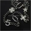 Girocolli Designer Girocollo Catena Gun-Black Lettera Pendenti Dichiarazione Moda Donna Collana Accessori per gioielli da sposa Consegna a goccia Dhif5